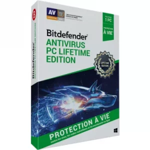 Logiciel antivirus et optimisation Bitdefender Antivirus 1 PC A vie (Lifetime Edition)