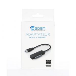 Adaptateur SATA Heden USB3.0 HDDSSD 2.5'' SATA Noir