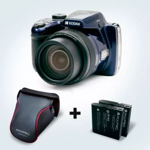 Appareil photo Bridge Kodak AZ528 Bleu + 2eme Batt + etui