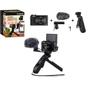 Appareil photo Compact Canon Kit Vlogging G7X Mark III + accessoires