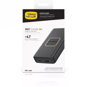 Batterie externe Otterbox 15 000 MAH USB-A et C sans fil Noir