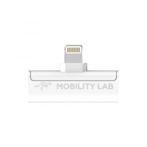 Adaptateur LightningLightning Mobility lab Lightning vers double Lightning blanc