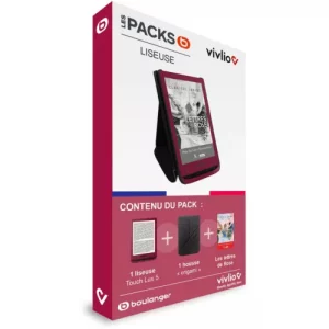 Liseuse eBook Vivlio Pack 3 en 1 Lettres de Rose -Touch Lux 5